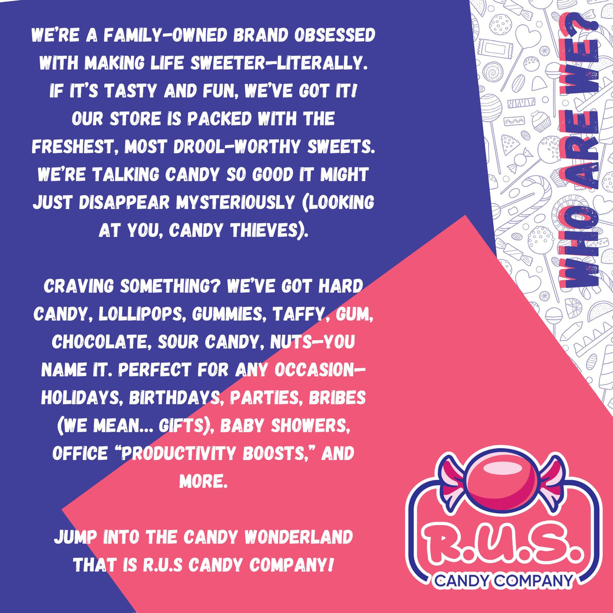 R.U.S. Candy bulk pack wax bottles for events.