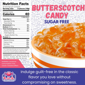 R.U.S. Candy sugar-free butterscotch packaging highlighting bulk display