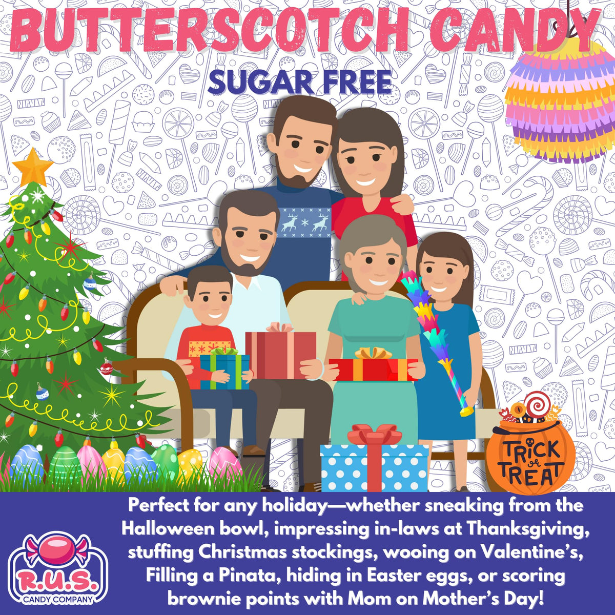 R.U.S. Candy bulk bag ready for party jars and sharing