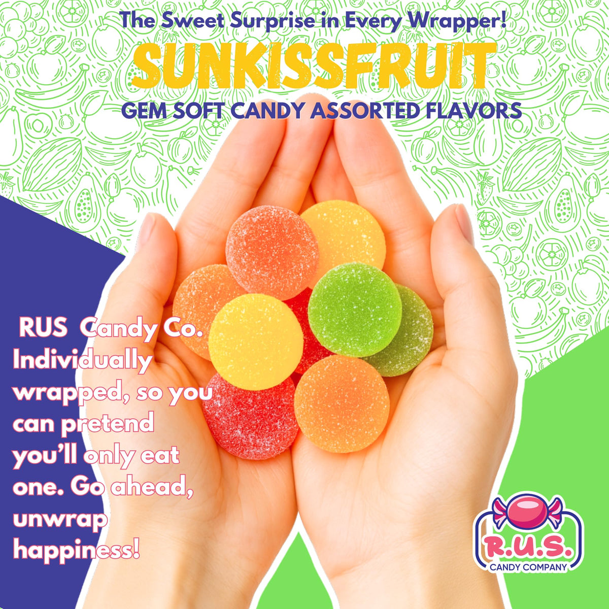 SunKissFruit Gems gluten-free and fat-free option for gatherings