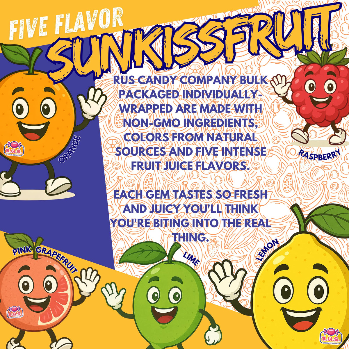 SunKissFruit Gems individually wrapped for mess-free snacking on the go