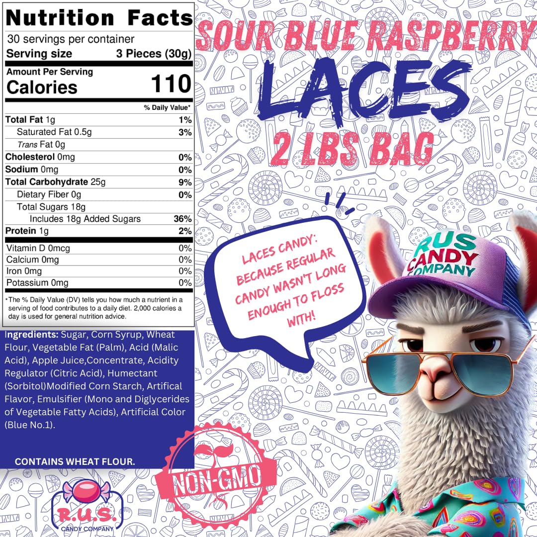 R.U.S. Candy tangy sugar-coated licorice laces enhance dessert displays and snacking.