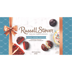 RUSSELL STOVER 28-piece assortment, weight-based packaging ensures variety per box.