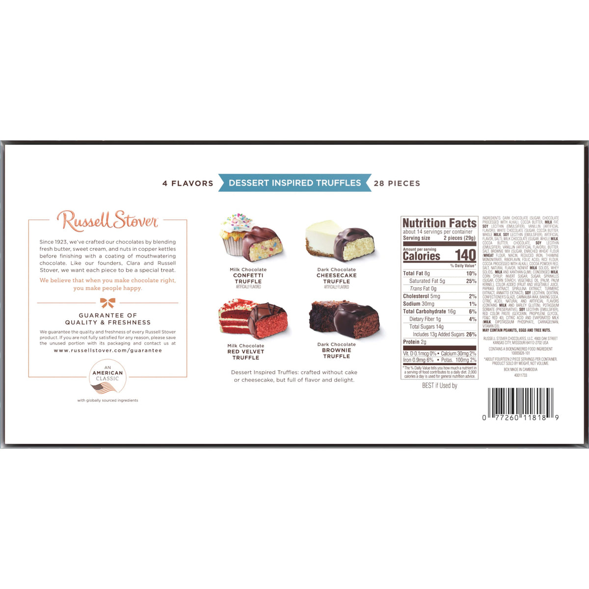 RUSSELL STOVER heritage since 1923, premium chocolate crafted for joyful moments.