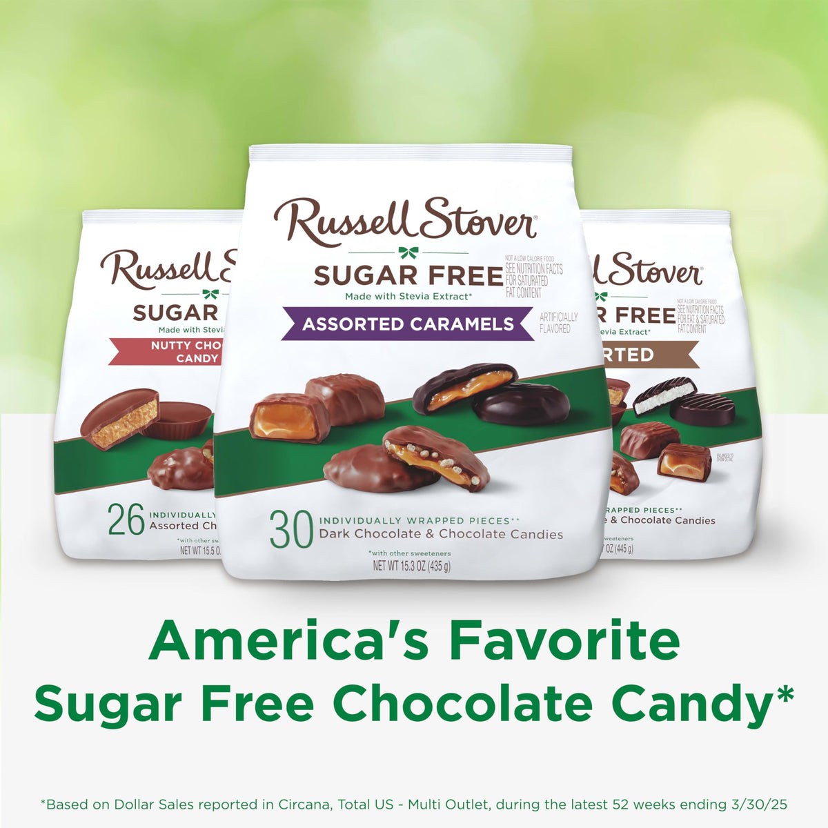 Russell Stover crispy caramel delights offering a crunchy contrast in every bite