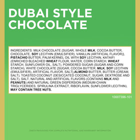 Kataifi crunch texture in Russell Stover pistachio bar