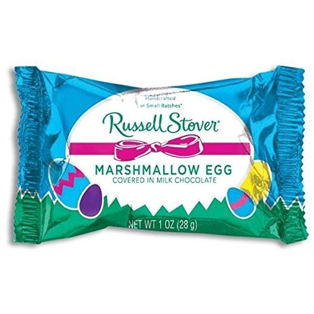 Russell Stover milk chocolate marshmallow egg, ideal for Easter sharing and gifting