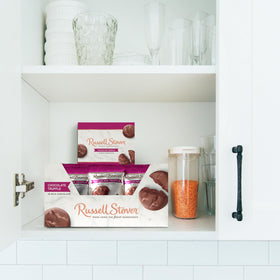 Russell Stover individually wrapped milk chocolate truffles for easy solo tasting on the go