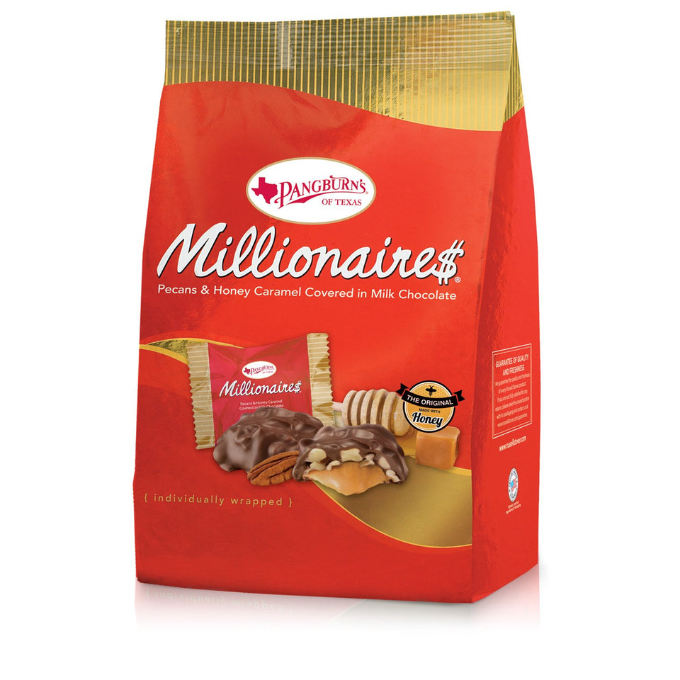 Russell Stover Pangburns Millionaire Gusset Bag packaging, ideal for gifting occasions.