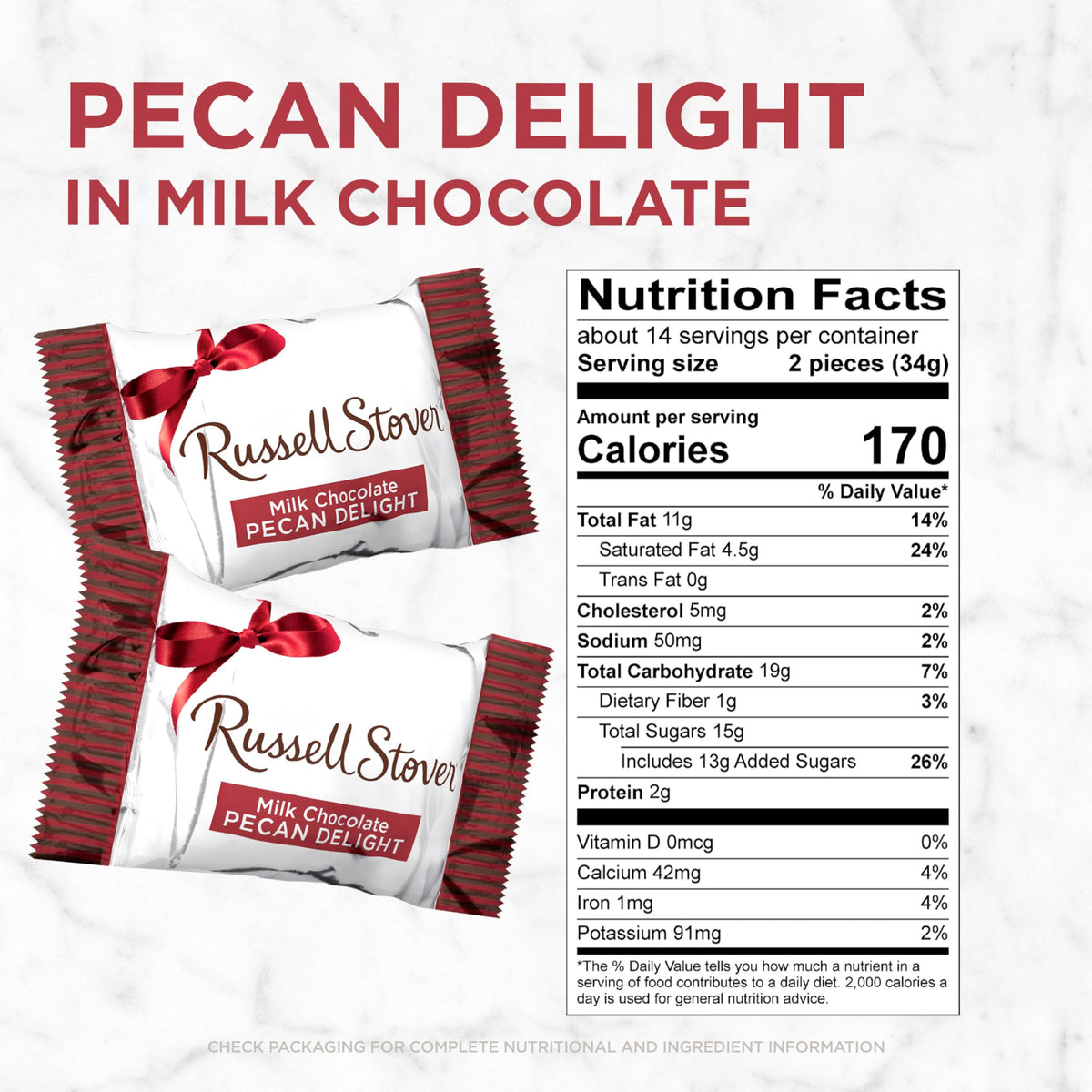 Russell Stover Pecan Delight gift tray ready for gifting or display