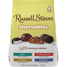 RUSSELL STOVER Shareables Individually Wrapped Chocolates—easy sharing and freshness with each wrap.