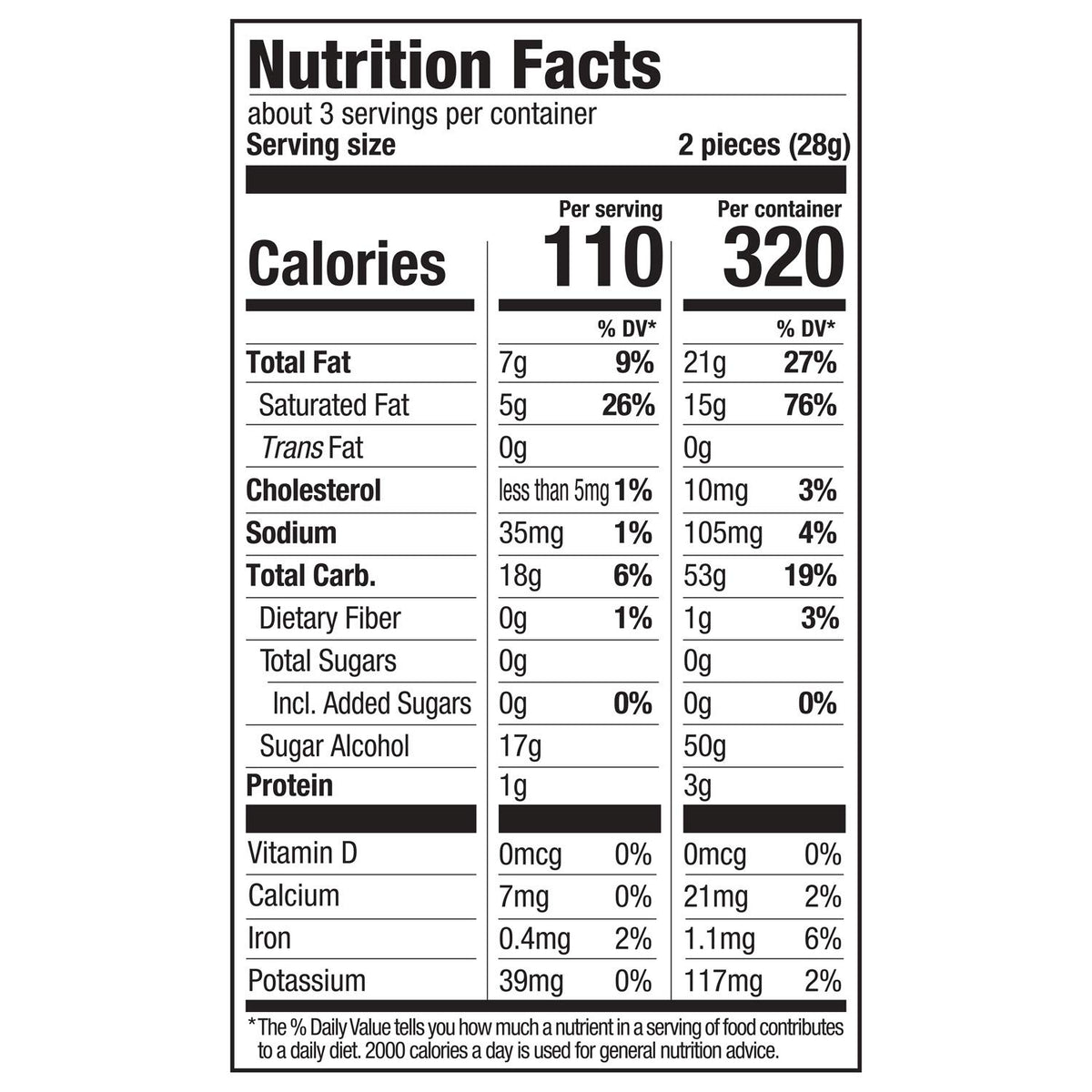 Stevia-sweetened Russell Stover candy offering a sugar-free option for dessert moments.