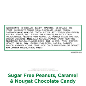 Russell Stover sugar-free bag packaging portrait reflects brand heritage and quality.