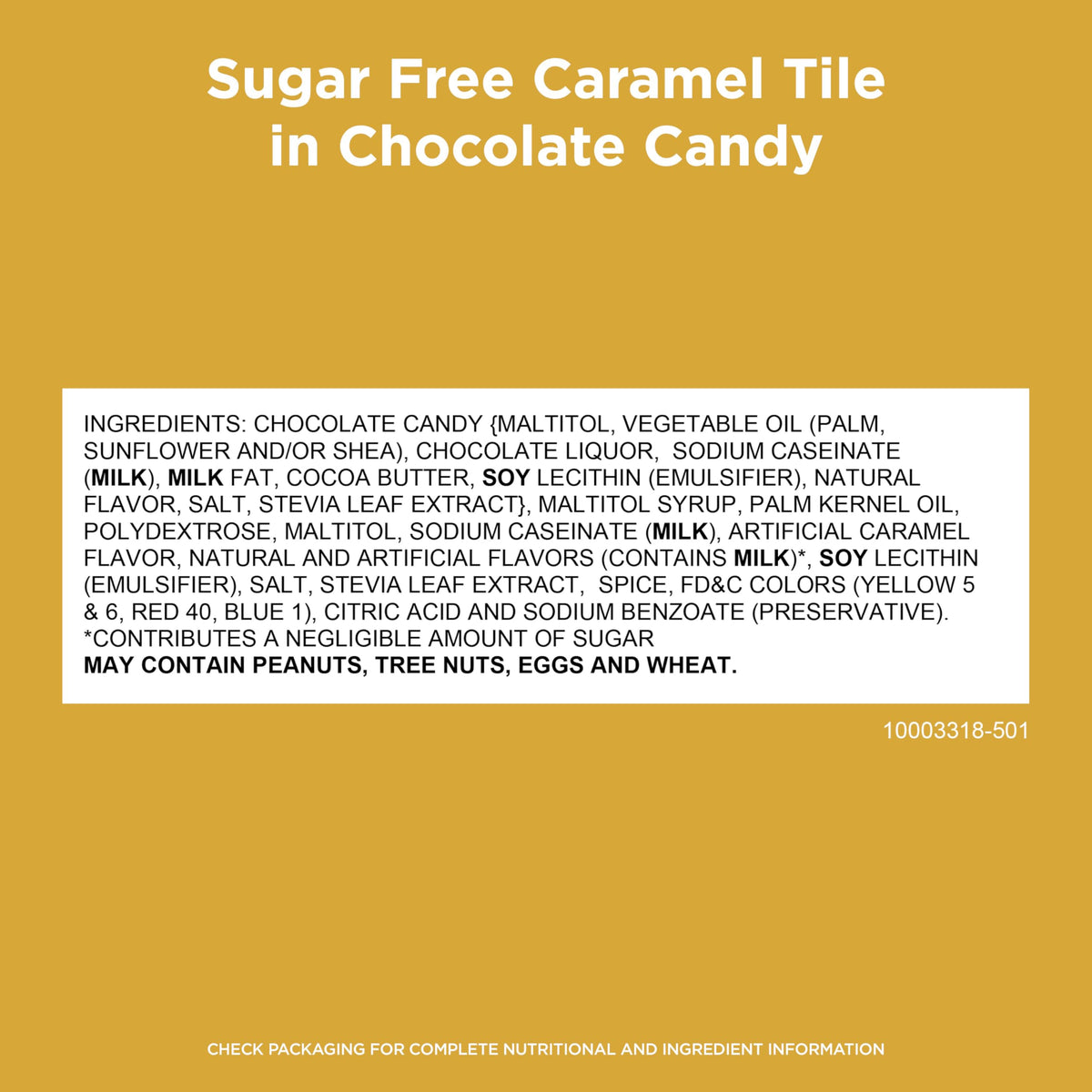 Pack of ten Russell Stover sugar-free caramel chocolate tiles bags for stocking up.