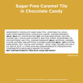 Pack of ten Russell Stover sugar-free caramel chocolate tiles bags for stocking up.
