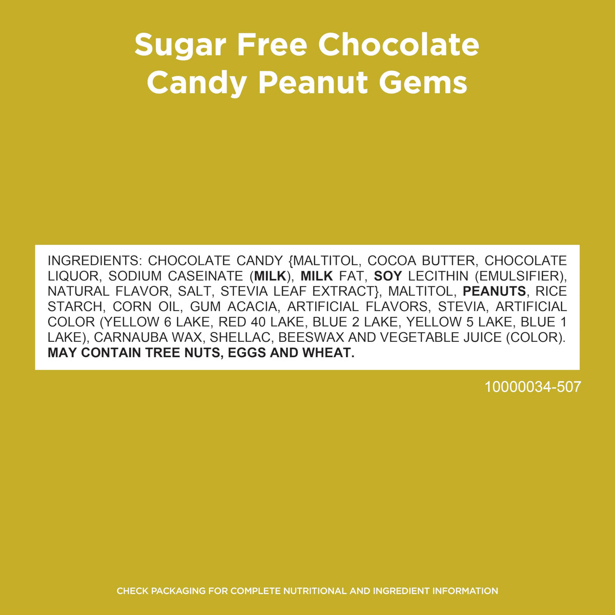 Gift-ready Russell Stover Sugar Free Peanut Gems packaging for gifting occasions.