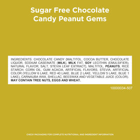 Gift-ready Russell Stover Sugar Free Peanut Gems packaging for gifting occasions.