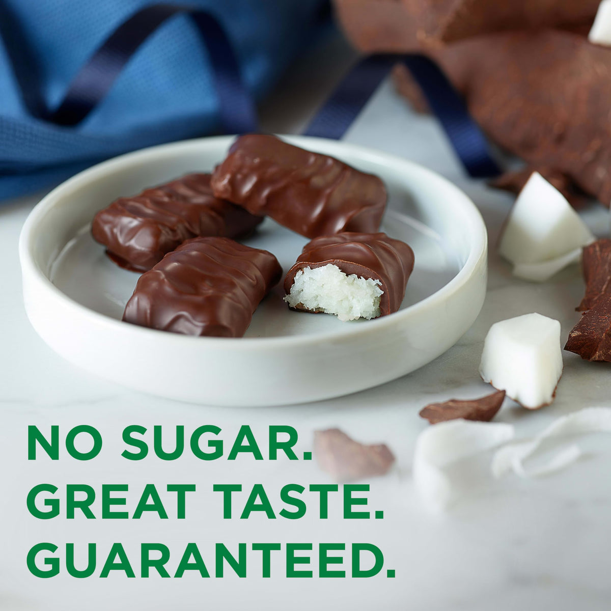 Sugar free coconut filling in chocolate candy with creamy coating, Russell Stover