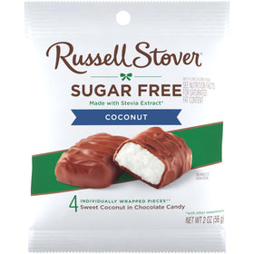 Ideal for gifting, Russell Stover sugar free coconut chocolate candy