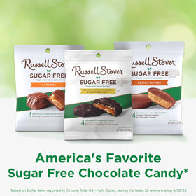 Russell Stover Dark Chocolate Pecan Delights pecans closeup showing chocolate coating and texture.