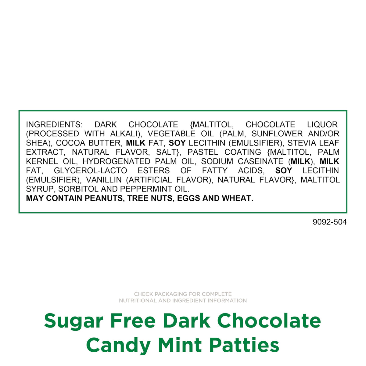 Russell Stover Sugar Free Mint Patties 10-ounce bag ready-to-enjoy