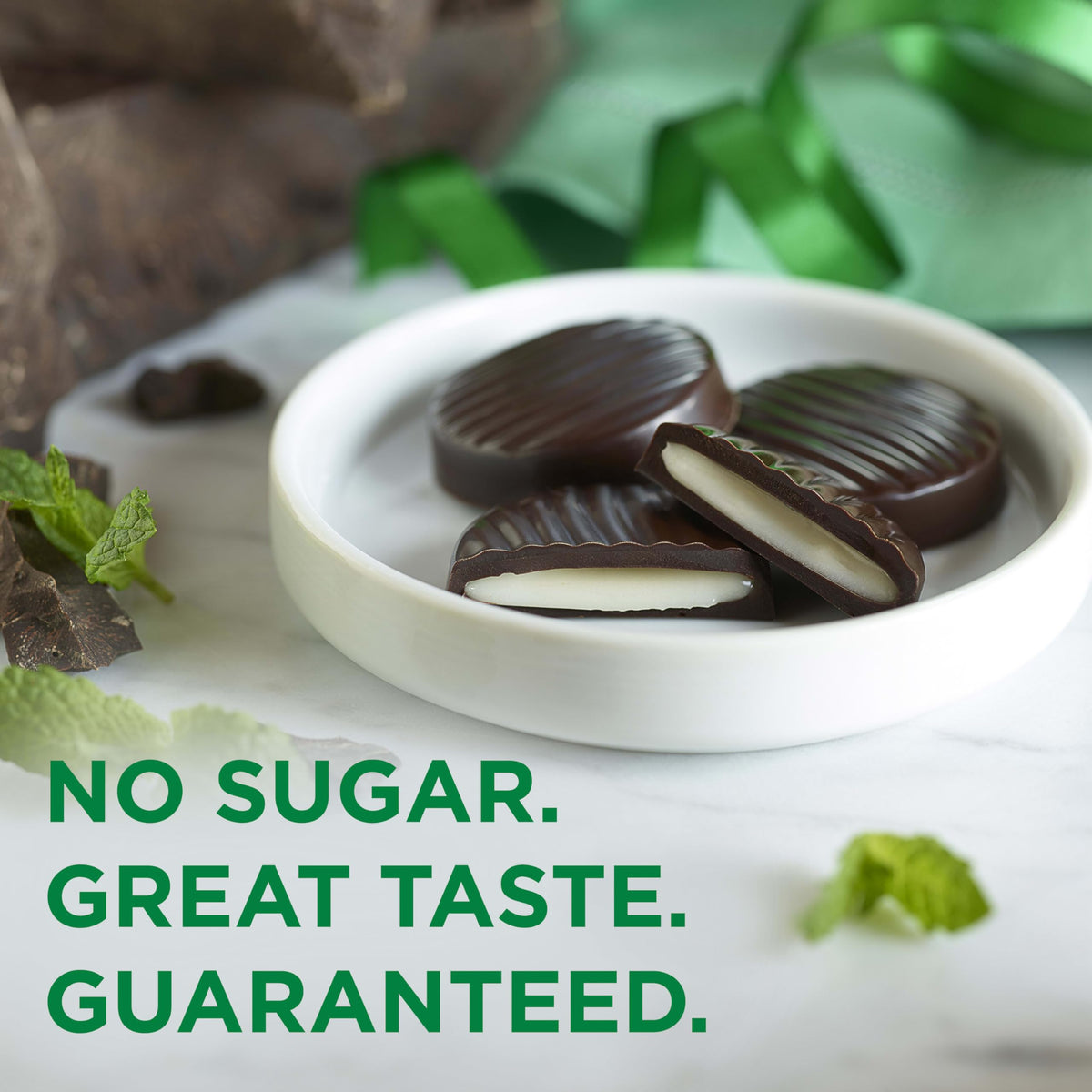 Russell Stover Sugar Free Mint Patties individually wrapped pieces for freshness