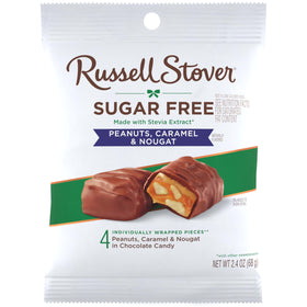 Russell Stover sugar-free on-the-go snack ready to satisfy cravings.