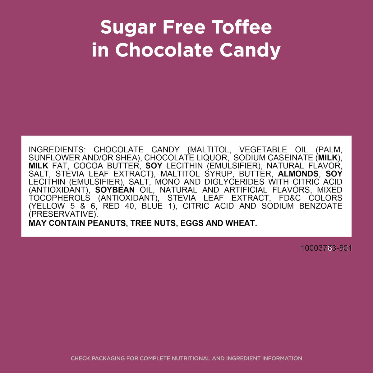 Pack of 10 bags provides sugar free indulgence for entertaining.