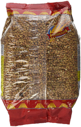 Russkoe Pole buckwheat groats back view, long shelf life and easy-to-cook nourishment.