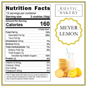 Close view of Rustic Bakery Meyer Lemon Shortbread cookies on a tray
