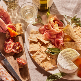 Rustic Bakery flatbread crackers baked in small batches in California.