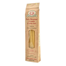 Rustichella d'Abruzzo Bucatini packshot showcases premium pasta ideal for rich sauces.