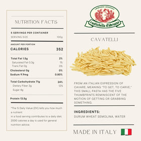 Rustichella d'Abruzzo cavatelli in soup adds texture.
