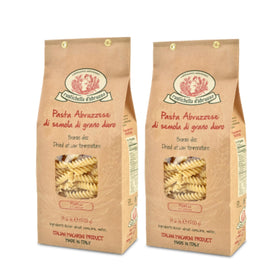 Rustichella d'Abruzzo fusilli pack 2x ready for sauce-rich meals.