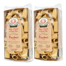 Rustichella Abruzzo Paccheri 500g pack ideal for hearty sauces.
