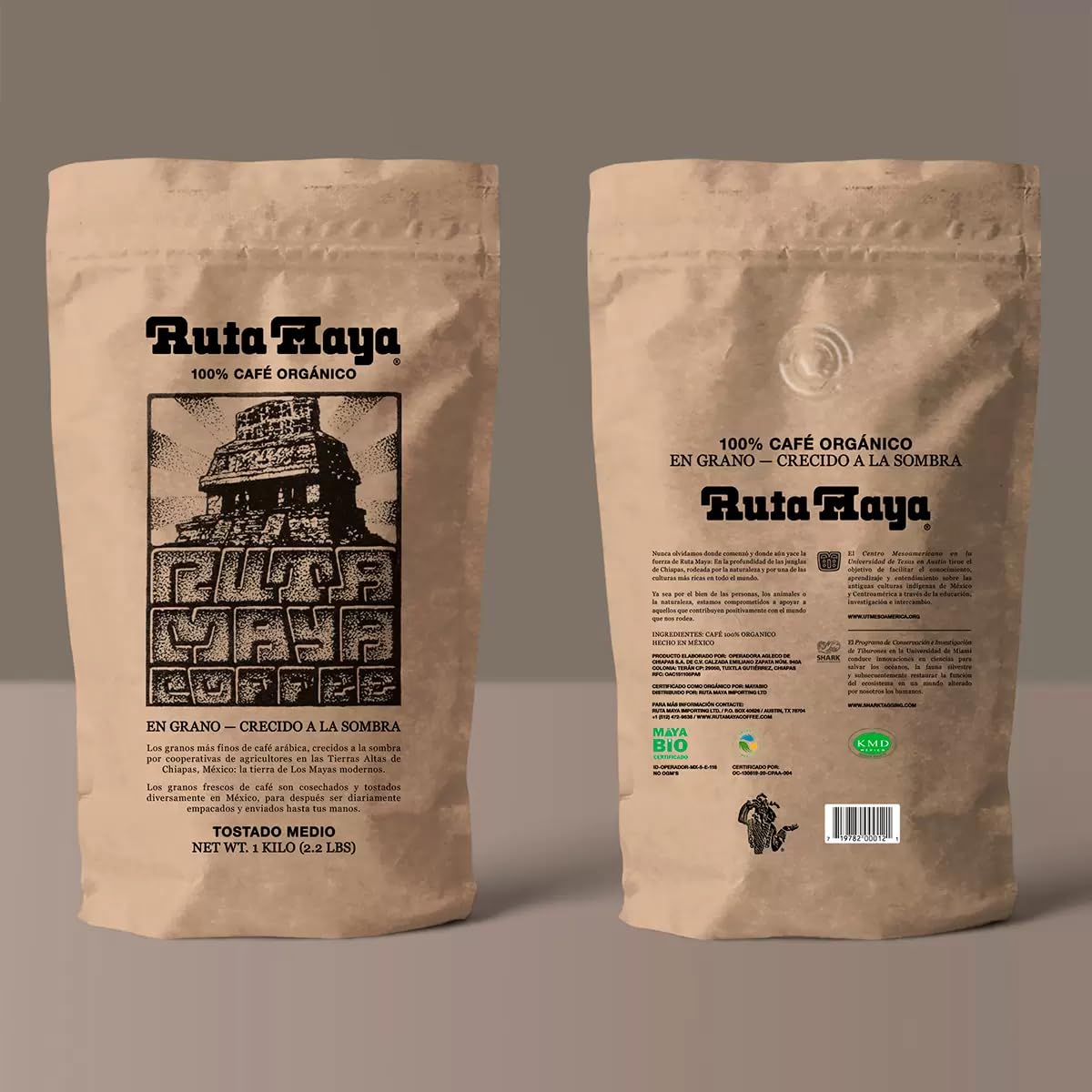 Ruta Maya Organic Coffee Medium Roast brewed cup, inviting aroma and smooth finish.