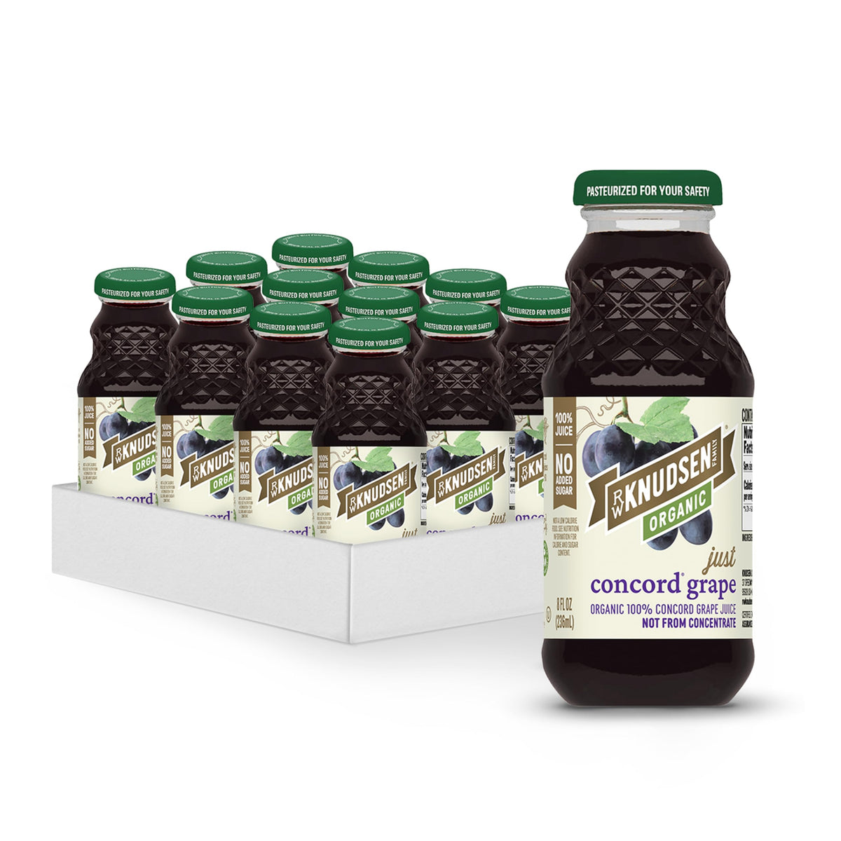 R.W. Knudsen Concord grape juice in mocktail shaker, versatile mixer.