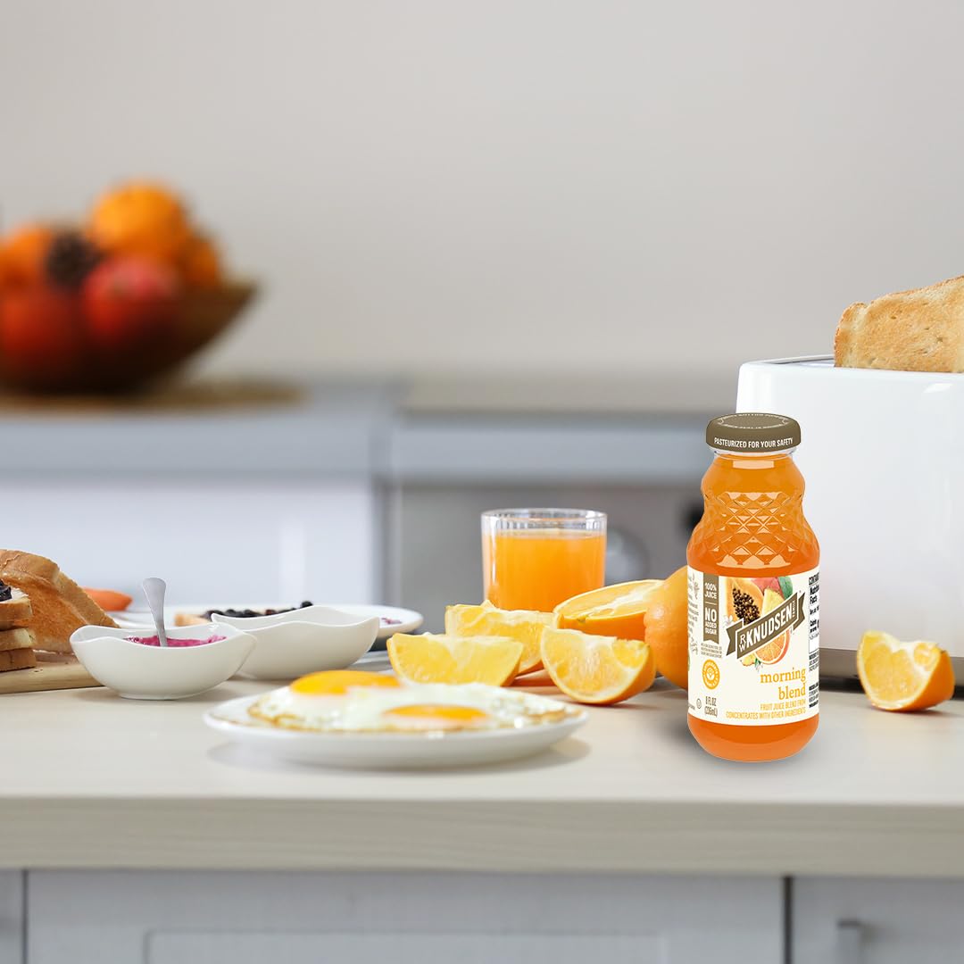 Close-up of Morning Blend ingredients including pineapple, apple, and orange.