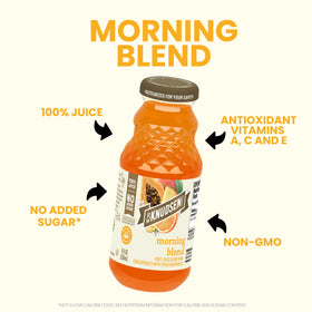 R.W. Knudsen Morning Blend served in a glass for tasting.