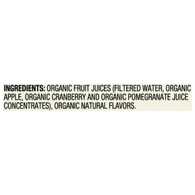 R. W. Knudsen Organic Cranberry Pomegranate label closeup with organic certification