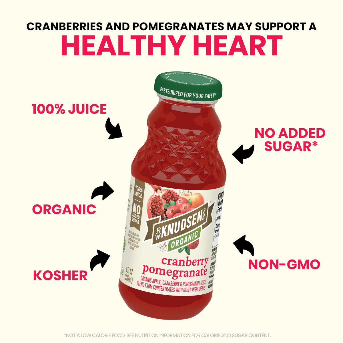 R. W. Knudsen Organic label closeup highlighting non-GMO and organic