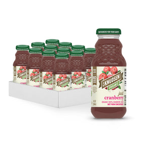 R.W. Knudsen Organic Just Cranberry Juice served on the rocks for quick refreshment.