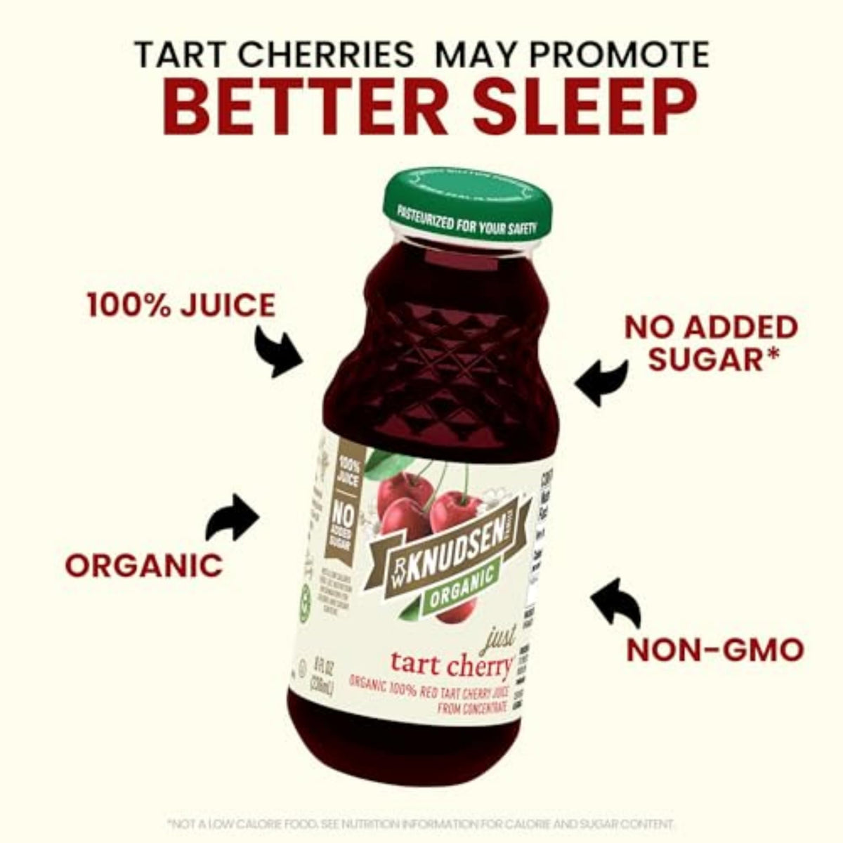 R.W. Knudsen Tart Cherry Juice poured into a blender for smoothies