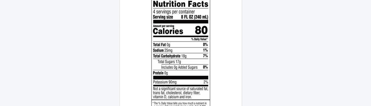 R.W. Knudsen Recharge Mixed Berry ingredients highlight all-natural fruit juice profile for clean hydration.