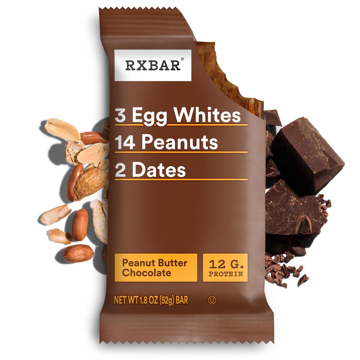 RXBAR on gym bench suggests pre- or post-workout fueling options.