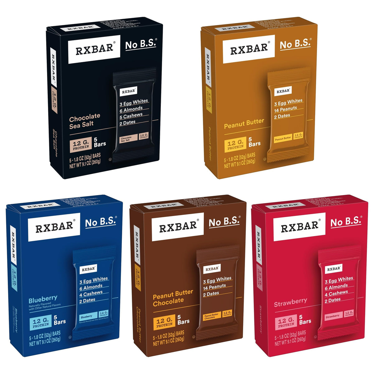 RXBAR Bars in packaging, ready for work or gym bag.