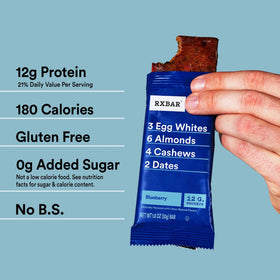 RXBAR Blueberry bars before a workout provide a protein-rich pre-exercise option.