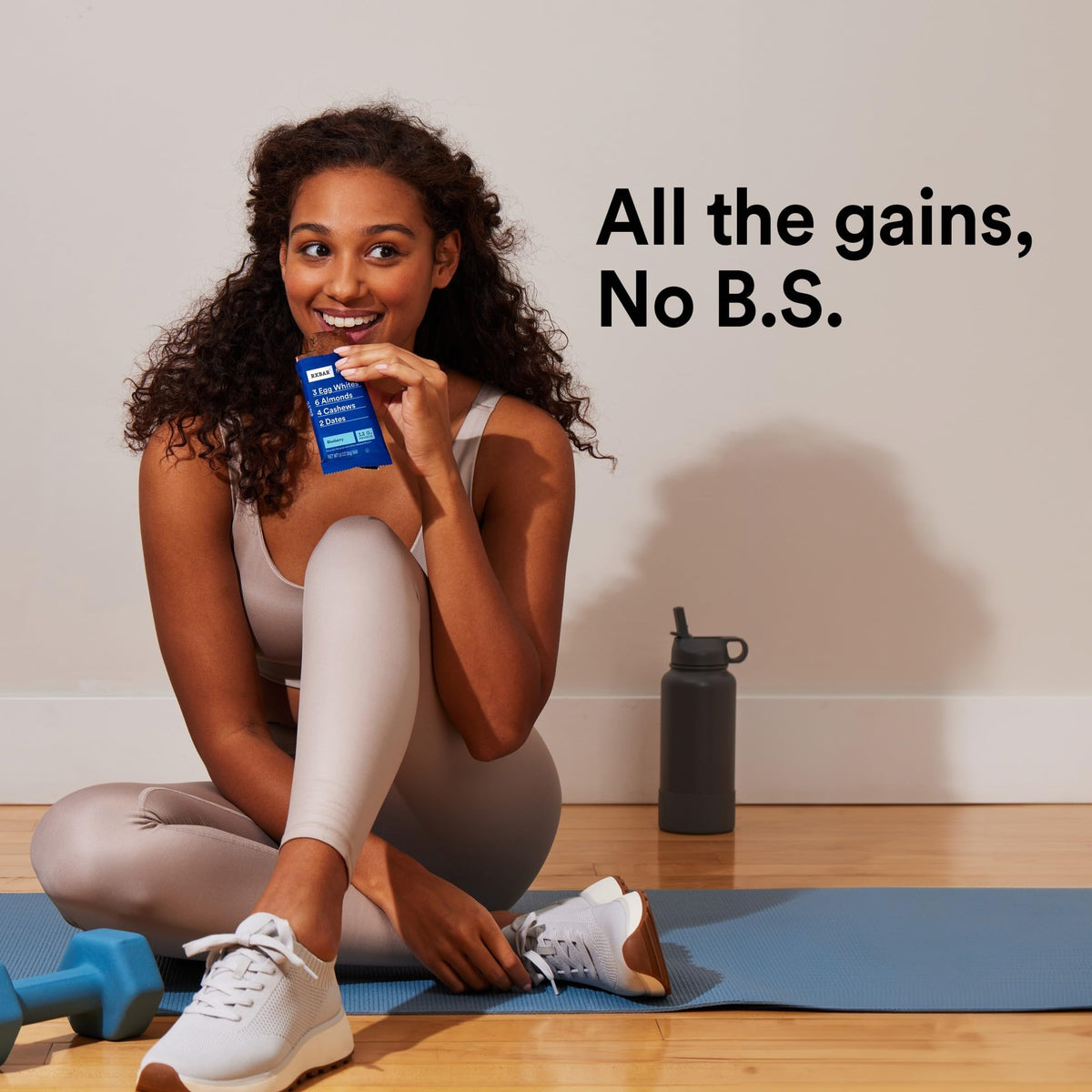RXBAR Blueberry bars in hand offer a portable, satisfying snack.