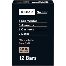 RXBAR Chocolate Sea Salt packaging showing simple real-food ingredients
