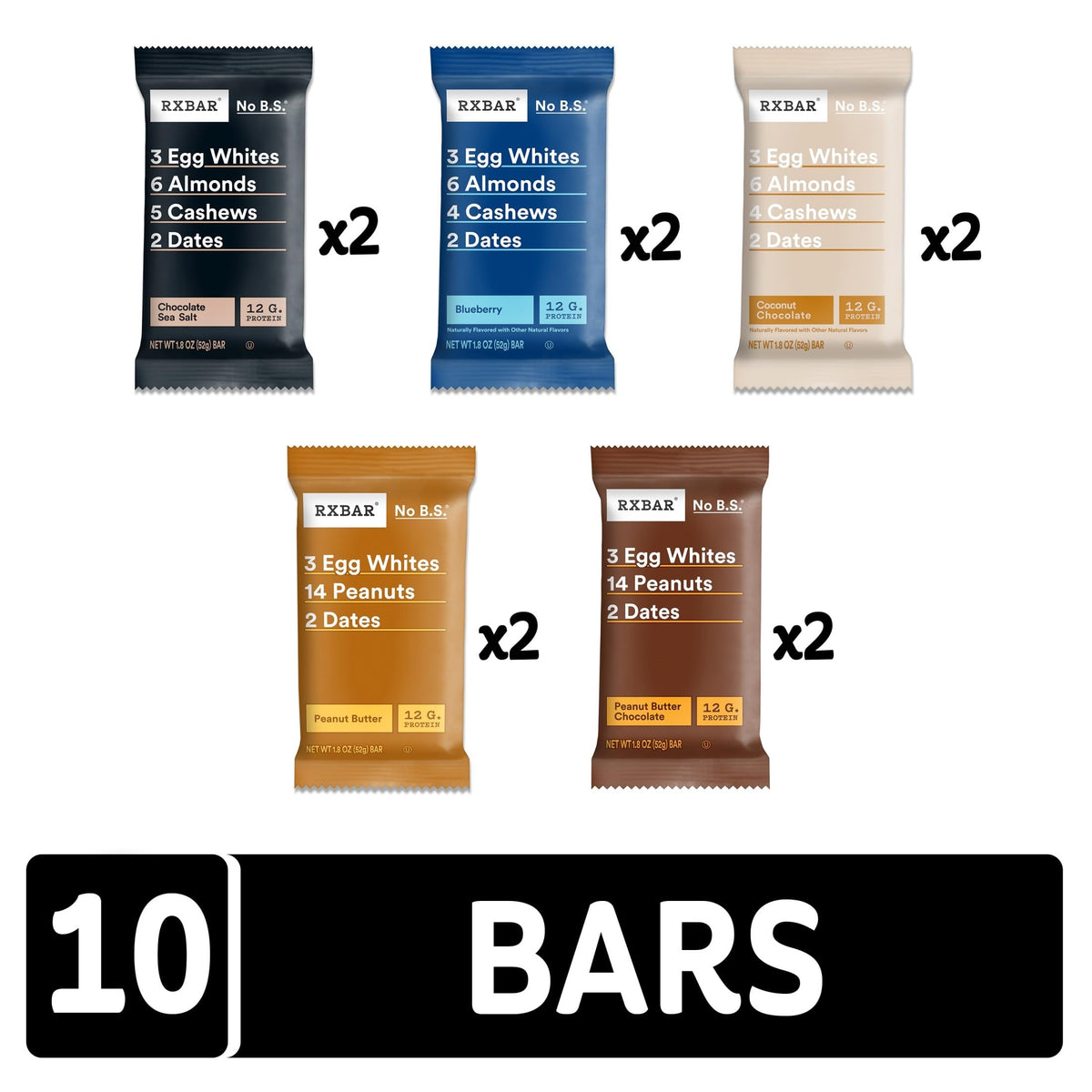 RXBAR chocolate sea salt bar with recognizable ingredients